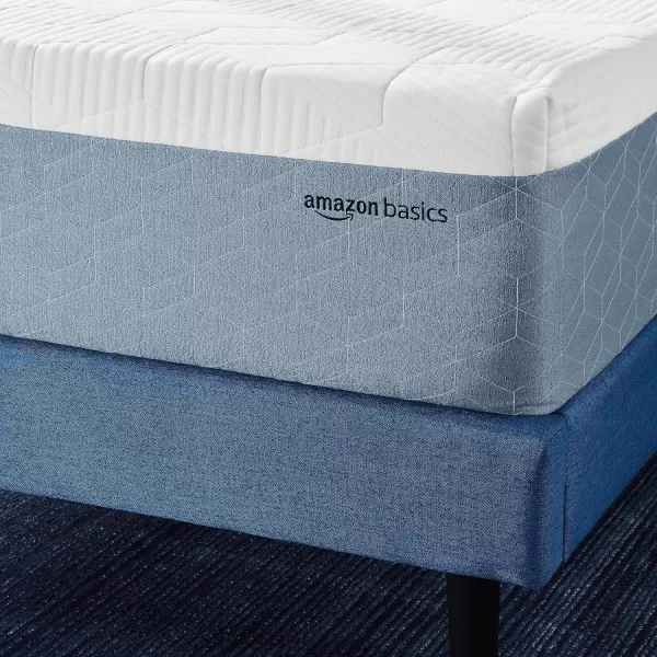 imageAmazon Basics Memory Foam Mattress Medium Firm Cooling Gel Queen Size Mattress CertiPURUS Certified 80 x 60 x 12 inches WhiteGrayTwin