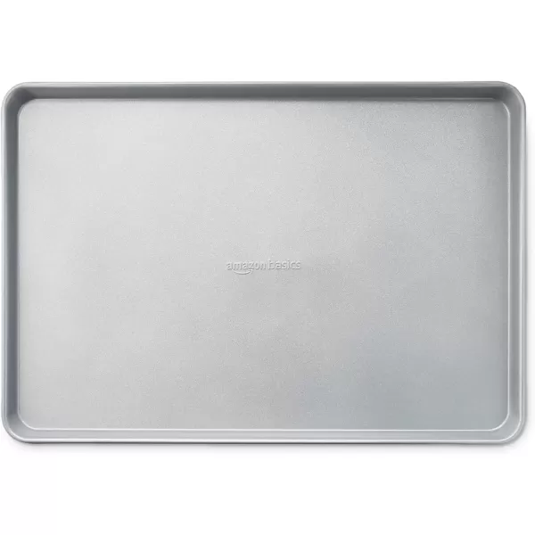 imageAmazon Basics Nonstick Baking Sheets ampamp Cooling Rack Set Half Sheet Size 2Pack GrayGray