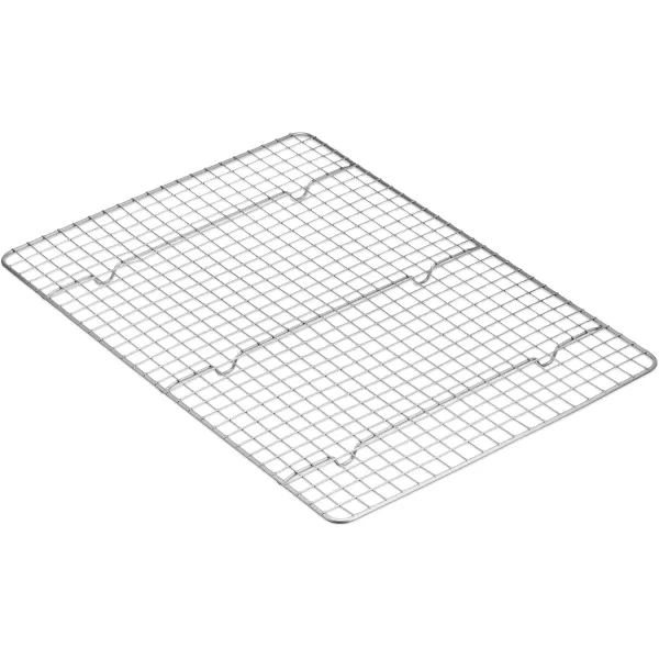 imageAmazon Basics Nonstick Baking Sheets ampamp Cooling Rack Set Half Sheet Size 2Pack GrayGray