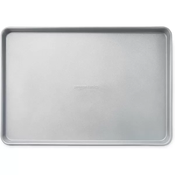 imageAmazon Basics Nonstick Baking Sheets ampamp Cooling Rack Set Half Sheet Size 2Pack GrayGray