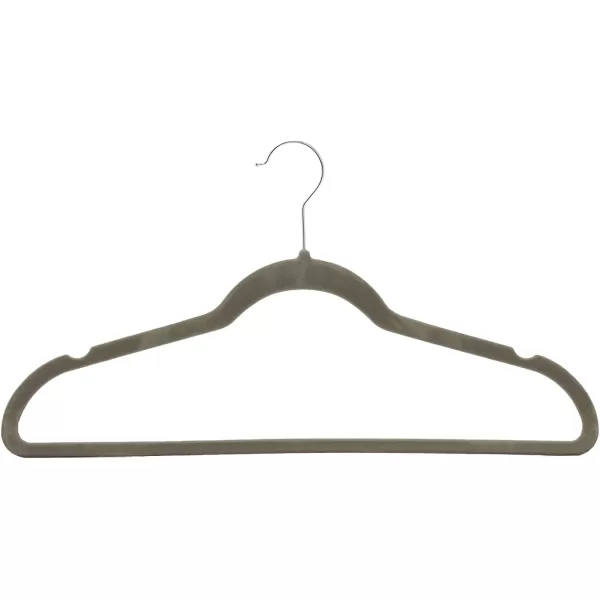 imageAmazon Basics Slim Velvet NonSlip Suit Clothes Hangers Pack of 30 BlackGraySilver