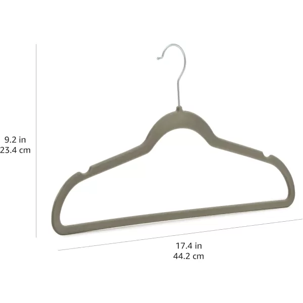 imageAmazon Basics Slim Velvet NonSlip Suit Clothes Hangers Pack of 30 BlackGraySilver