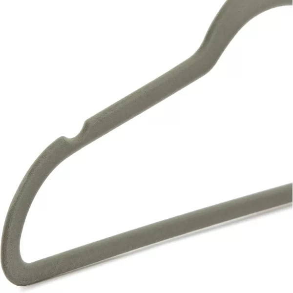 imageAmazon Basics Slim Velvet NonSlip Suit Clothes Hangers Pack of 30 BlackGraySilver