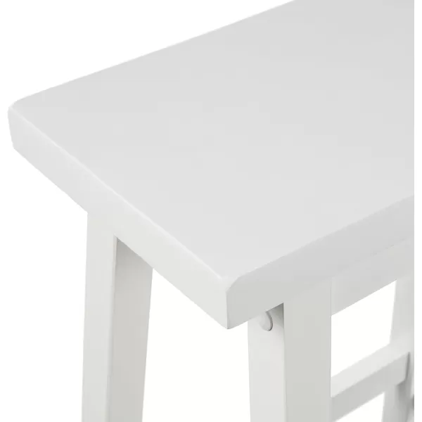 imageAmazon Basics Solid Wood SaddleSeat Kitchen Island Counter Barstool 29Inch Height Black  Set of 2White