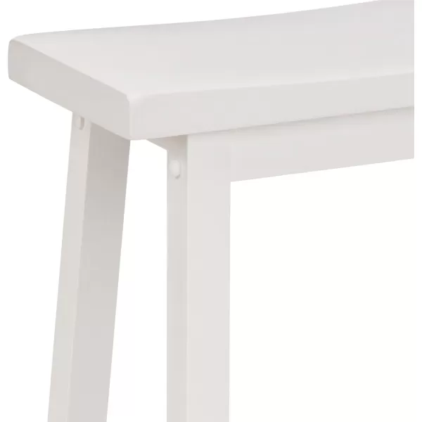 imageAmazon Basics Solid Wood SaddleSeat Kitchen Island Counter Barstool 29Inch Height Black  Set of 2White