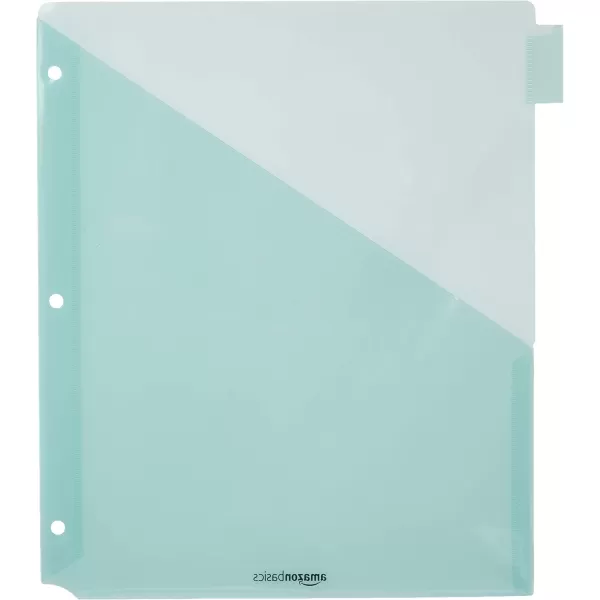 imageAmazon Basics Two Pocket Plastic Dividers Tab Set 5 Count Letter Size Assorted Color 1Pack24 Count
