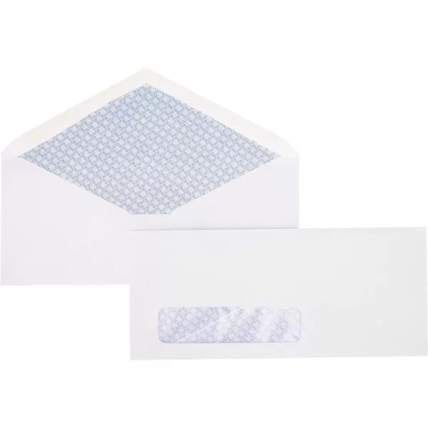 imageAmazon Basics 10 SecurityTinted SelfSeal Business Envelopes with Left Window Peel ampamp Seal Closure  500Pack WhiteTint