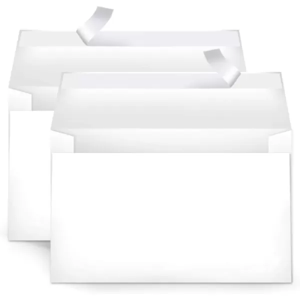 imageAmazon Basics A9 Blank Invitation Envelopes with Peel and Seal Closure 534 x 834 Inches White  Pack of 100White