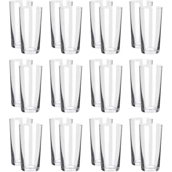 imageAmazon Basics Admiral Cooler Borosilicate Glass Cup 153 oz MicrowaveSafe Commercialgrade 24Pack Transparent