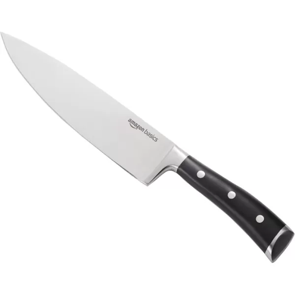 imageAmazon Basics Classic 8inch Chefs Knife with Three Rivets Silver