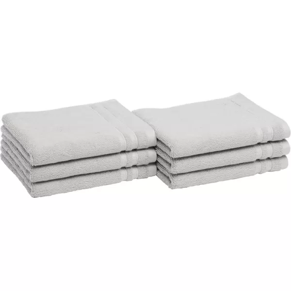 imageAmazon Basics Cotton Bath Towels Made with 30 Recycled Cotton Content  2Pack 30quot x 54quot Blue GreyLight Grey