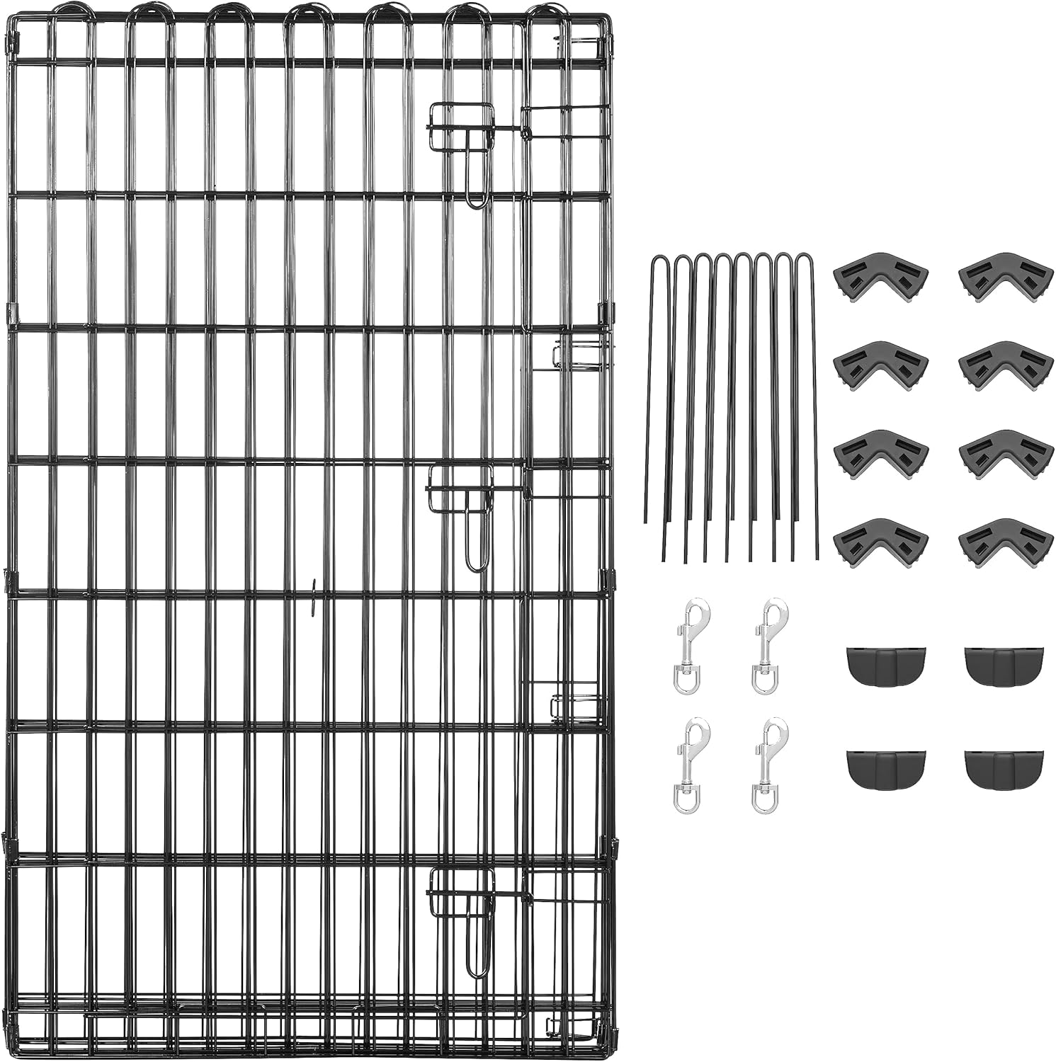 imageAmazon Basics Foldable Metal Exercise Playpen for Dogs IndoorOutdoor Portable Pet Pen Octagonal Single Door Extra Small 60 x 60 x 24 Inches Blackblack
