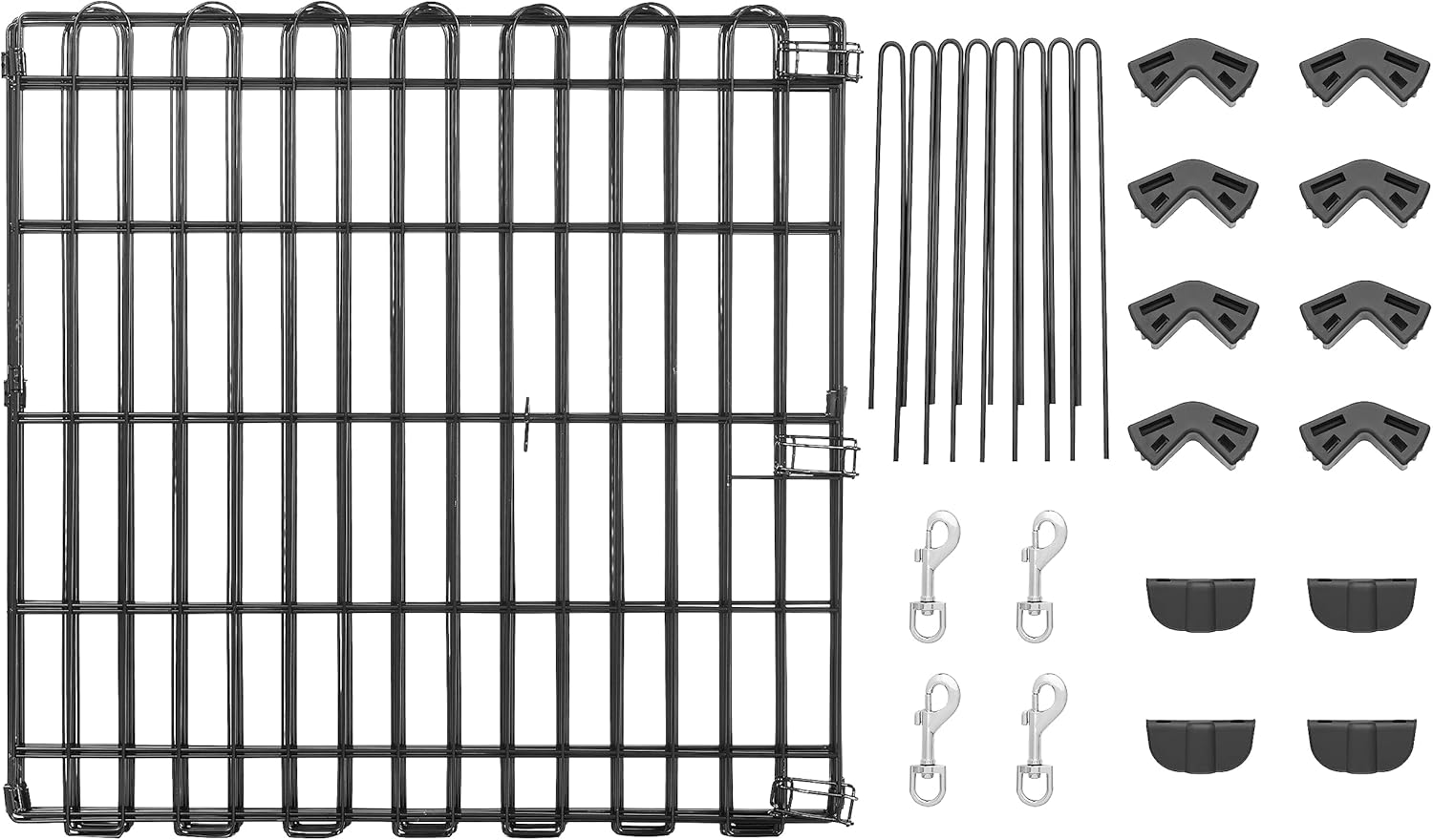imageAmazon Basics Foldable Metal Exercise Playpen for Dogs IndoorOutdoor Portable Pet Pen Octagonal Single Door Extra Small 60 x 60 x 24 Inches Blackblack