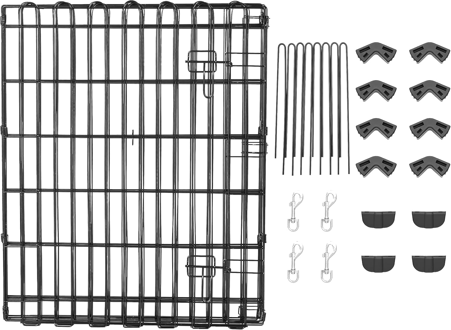 imageAmazon Basics Foldable Metal Exercise Playpen for Dogs IndoorOutdoor Portable Pet Pen Octagonal Single Door Extra Small 60 x 60 x 24 Inches Blackblack