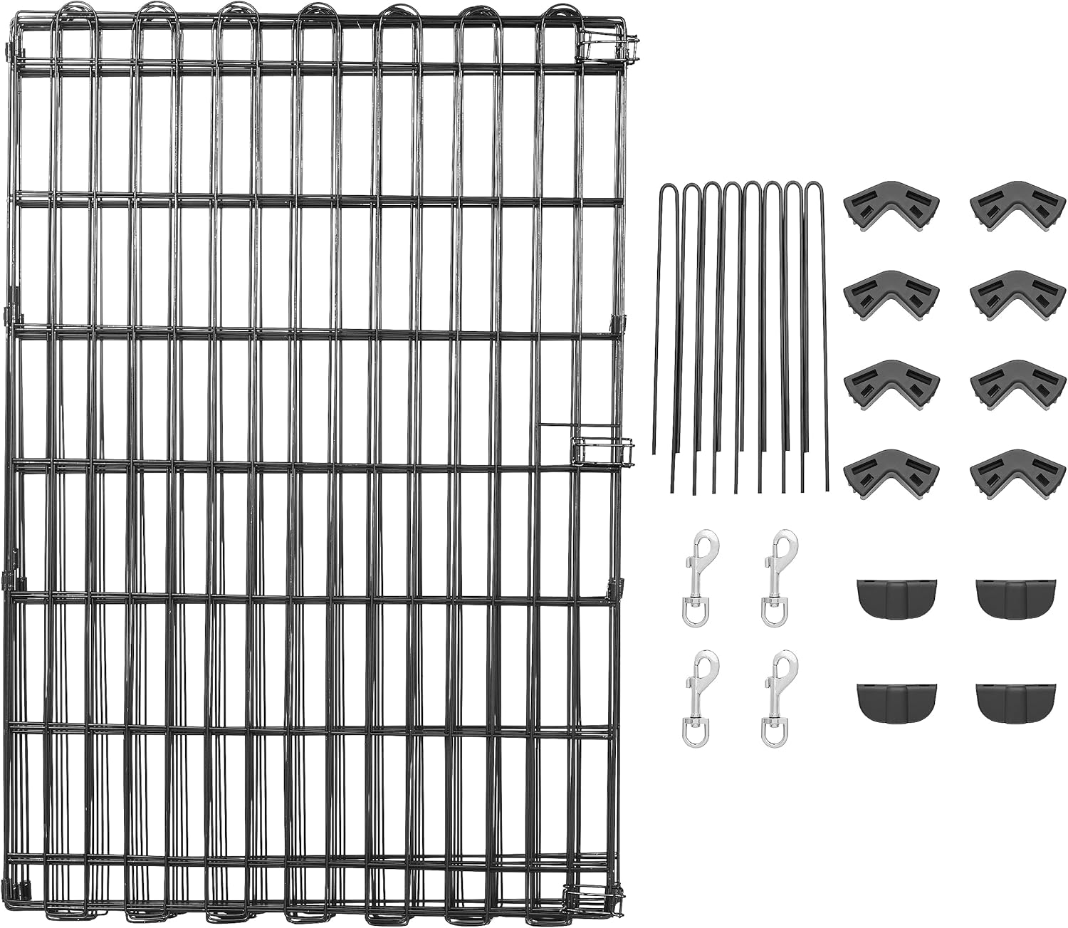 imageAmazon Basics Foldable Metal Exercise Playpen for Dogs IndoorOutdoor Portable Pet Pen Octagonal Single Door Extra Small 60 x 60 x 24 Inches Blackblack