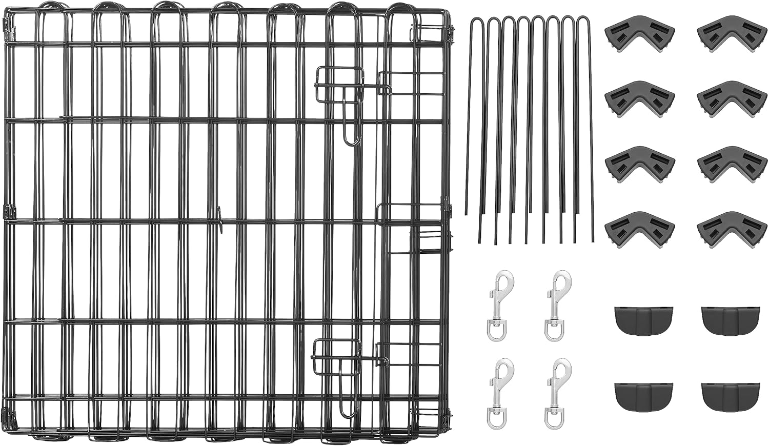 imageAmazon Basics Foldable Metal Exercise Playpen for Dogs IndoorOutdoor Portable Pet Pen Octagonal Single Door Extra Small 60 x 60 x 24 Inches Blackblack