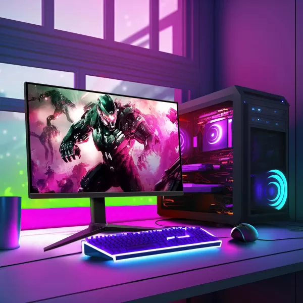 imageAmazon Basics 24 Inch Gaming Monitor FHD 1080P 165Hz VESA Compatible Adaptive sync 1ms Response Black165Hz