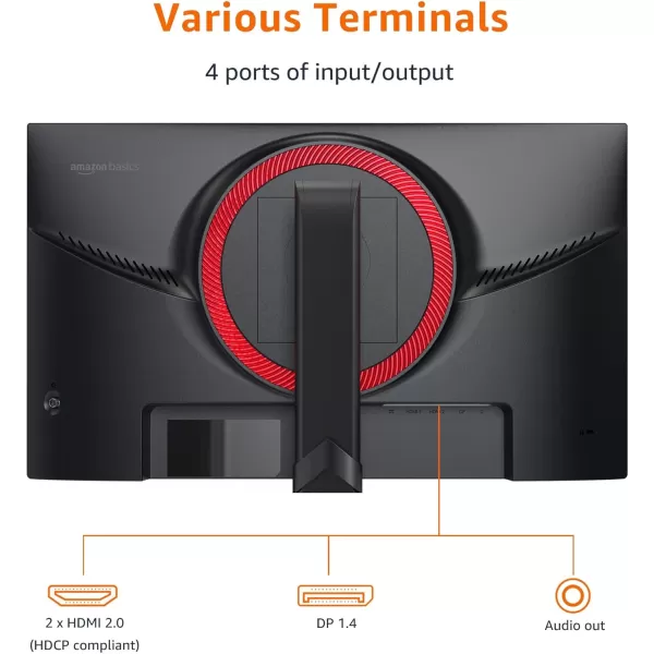 imageAmazon Basics 24 Inch Gaming Monitor FHD 1080P 165Hz VESA Compatible Adaptive sync 1ms Response Black165Hz