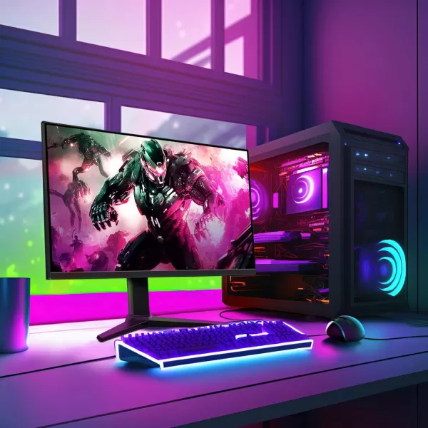 imageAmazon Basics 24 Inch Gaming Monitor FHD 1080P 165Hz VESA Compatible Adaptive sync 1ms Response Black165Hz