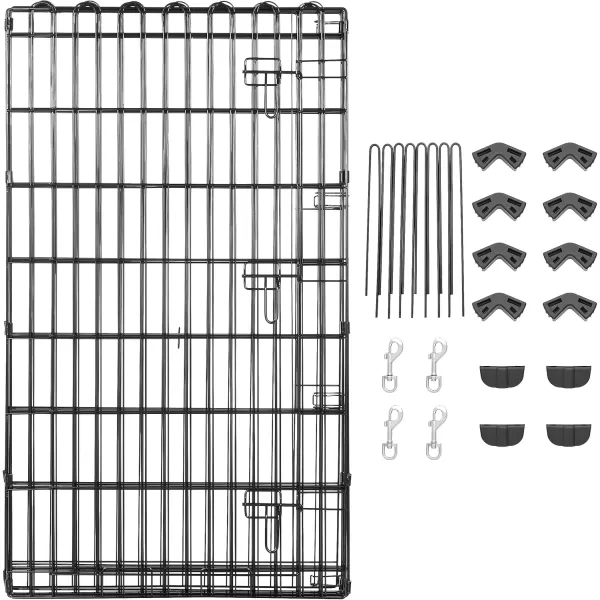 imageAmazon Basics Foldable Metal Exercise Playpen for Dogs IndoorOutdoor Portable Pet Pen Octagonal Single Door Extra Small 60 x 60 x 24 Inches Blackblack