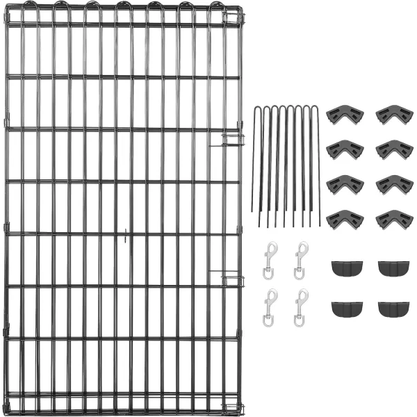 imageAmazon Basics Foldable Metal Exercise Playpen for Dogs IndoorOutdoor Portable Pet Pen Octagonal Single Door Extra Small 60 x 60 x 24 Inches Blackblack