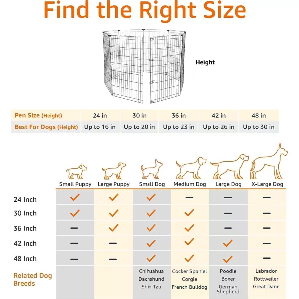 imageAmazon Basics Foldable Metal Exercise Playpen for Dogs IndoorOutdoor Portable Pet Pen Octagonal Single Door Extra Small 60 x 60 x 24 Inches Blackblack