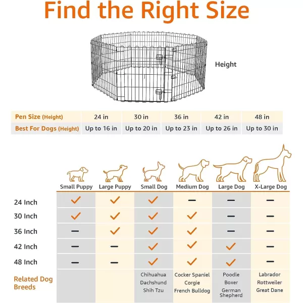 imageAmazon Basics Foldable Metal Exercise Playpen for Dogs IndoorOutdoor Portable Pet Pen Octagonal Single Door Extra Small 60 x 60 x 24 Inches Blackblack