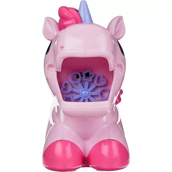 imageAmazon Basics Kids Outdoor Automatic Unicorn Bubble Blowing Machine With Solution Gift for Age 3Y Pink