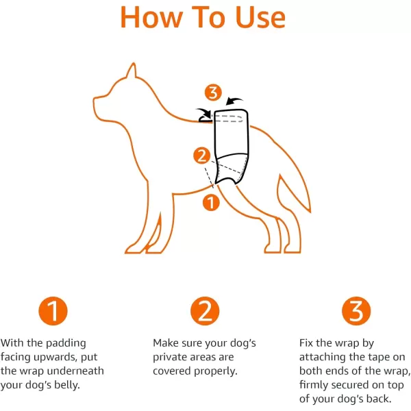 imageAmazon Basics Male Dog Wrap Disposable Male Dog Diapers Small Pack of 30 WhiteLarge Pack of 30