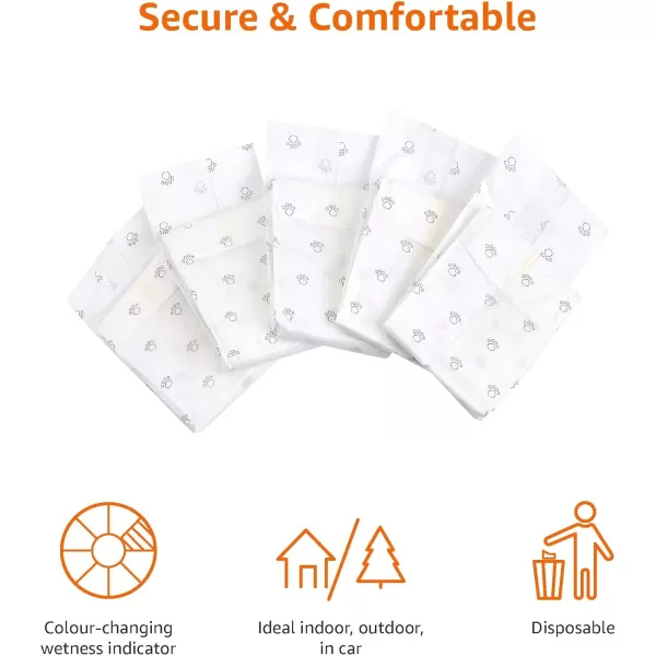 imageAmazon Basics Male Dog Wrap Disposable Male Dog Diapers Small Pack of 30 WhiteLarge Pack of 30