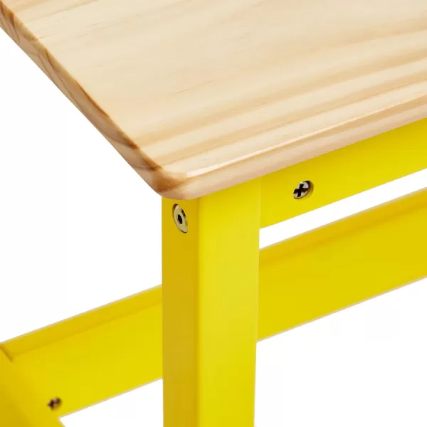 imageAmazon Basics Indoor Kids Table and Bench Set Natural 3 Count Pack of 1Natural