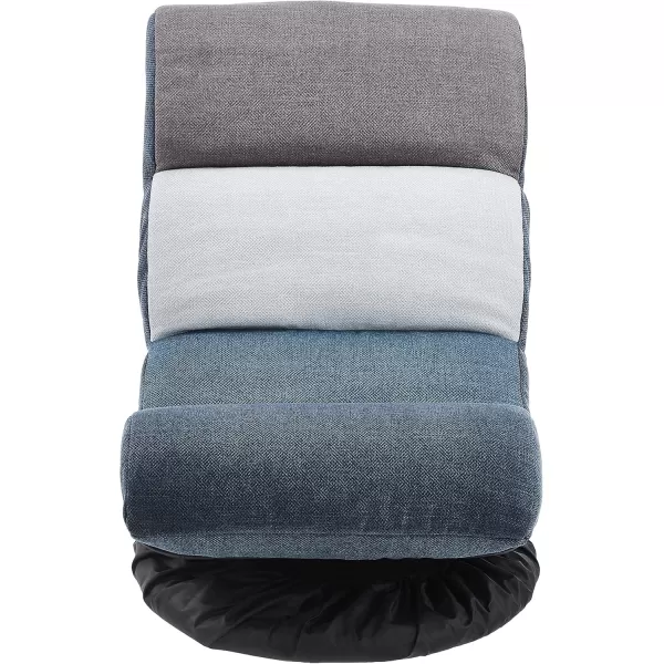imageAmazon Basics Swivel Foam Lounge Chair  with Headrest Adjustable Denim Blue 263D x 235W x 137H inBlue  White  Grey