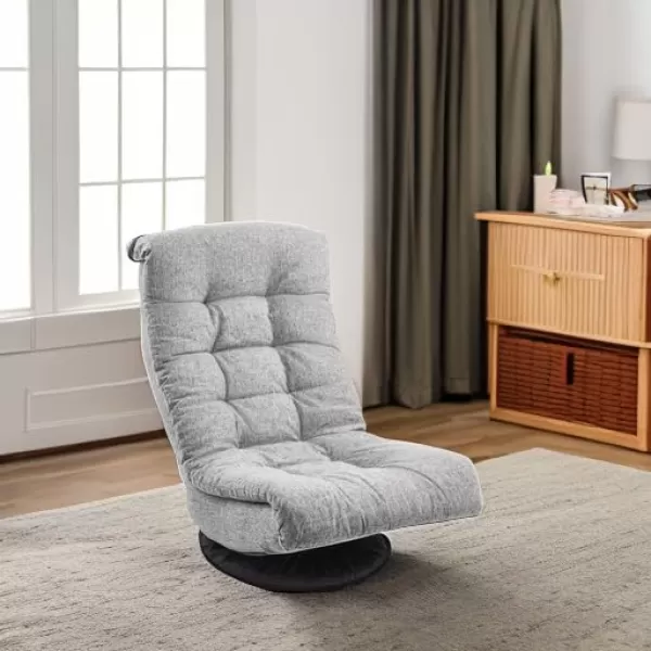 imageAmazon Basics Swivel Foam Lounge Chair  with Headrest Adjustable Denim Blue 263D x 235W x 137H inGrey