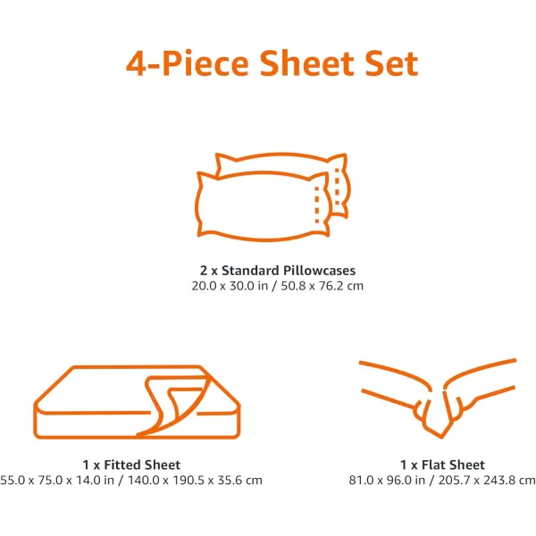 imageAmazon Basics Kids Soft EasyWash Lightweight Microfiber 3Piece Sheet Set Toddler Red SolidDinosaurs