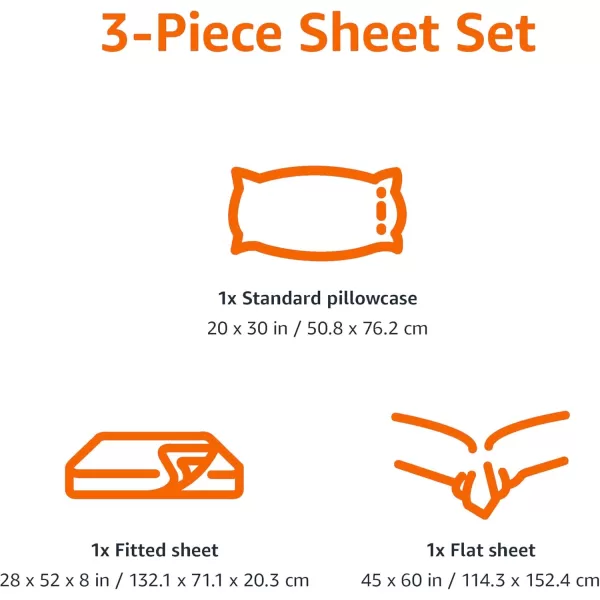 imageAmazon Basics Kids Soft EasyWash Lightweight Microfiber 3Piece Sheet Set Toddler Red SolidSpace Rockets