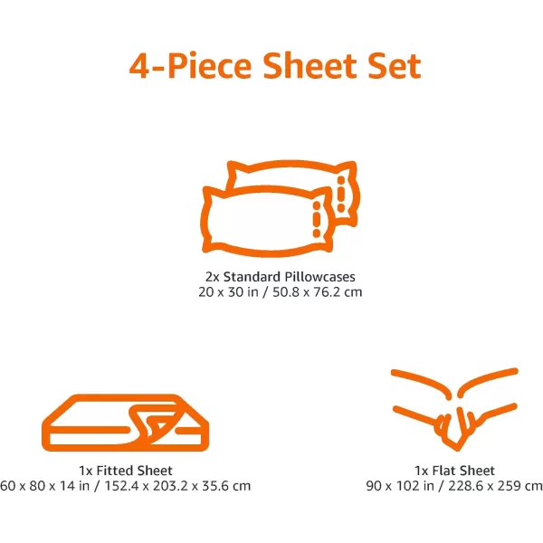 imageAmazon Basics 3 Piece Bed Sheets Set 100 Cotton Jersey Includes Super Soft Flat and Fitted Sheets Pillowcase 28 x 52 Inches Toddler White SolidBlack