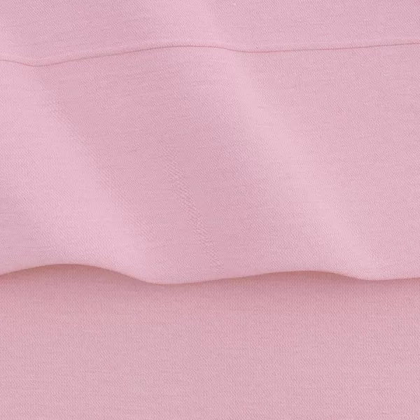 imageAmazon Basics 3 Piece Bed Sheets Set 100 Cotton Jersey Includes Super Soft Flat and Fitted Sheets Pillowcase 28 x 52 Inches Toddler White SolidPink