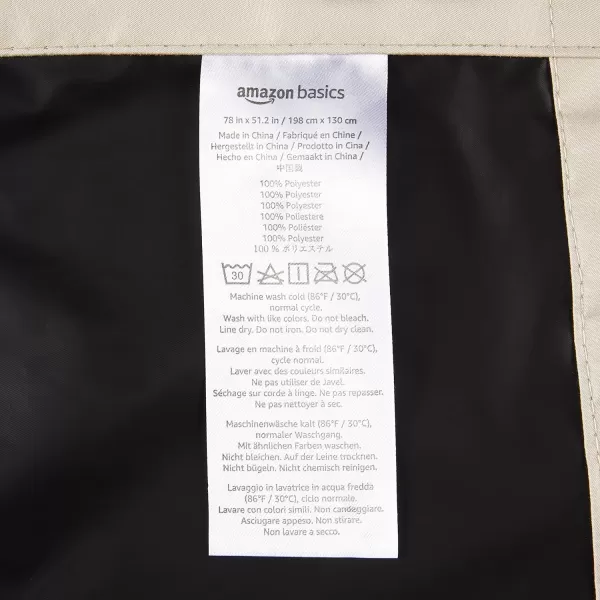 imageAmazon Basics Portable Window Blackout Shades with Suction Cups Moon and Stars Design 78 x 50 Inch 1 PackBeige