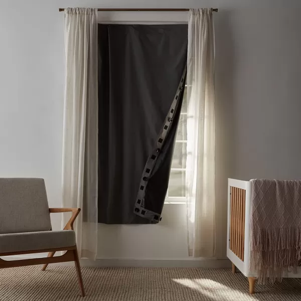 imageAmazon Basics Portable Window Blackout Shades with Suction Cups Moon and Stars Design 78 x 50 Inch 1 PackDark Grey