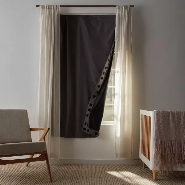 imageAmazon Basics Portable Window Blackout Shades with Suction Cups Moon and Stars Design 78 x 50 Inch 1 PackDark Grey