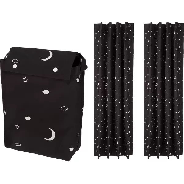 imageAmazon Basics Portable Window Blackout Shades with Suction Cups Moon and Stars Design 78 x 50 Inch 1 PackMoon and Stars
