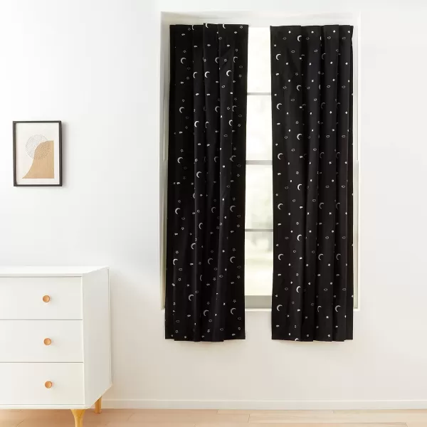imageAmazon Basics Portable Window Blackout Shades with Suction Cups Moon and Stars Design 78 x 50 Inch 1 PackMoon and Stars