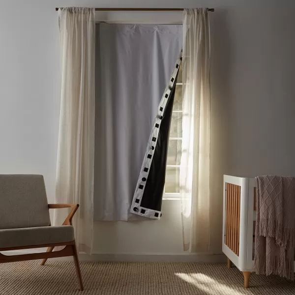 imageAmazon Basics Portable Window Blackout Shades with Suction Cups Moon and Stars Design 78 x 50 Inch 1 PackWhite