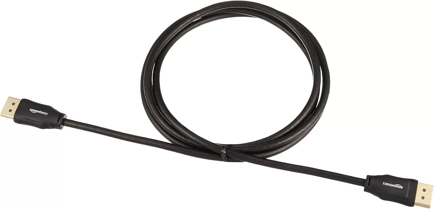 imageAmazon Basics DisplayPort to DisplayPort HD Display Cable  6 Feet 52 Count Black1Pack