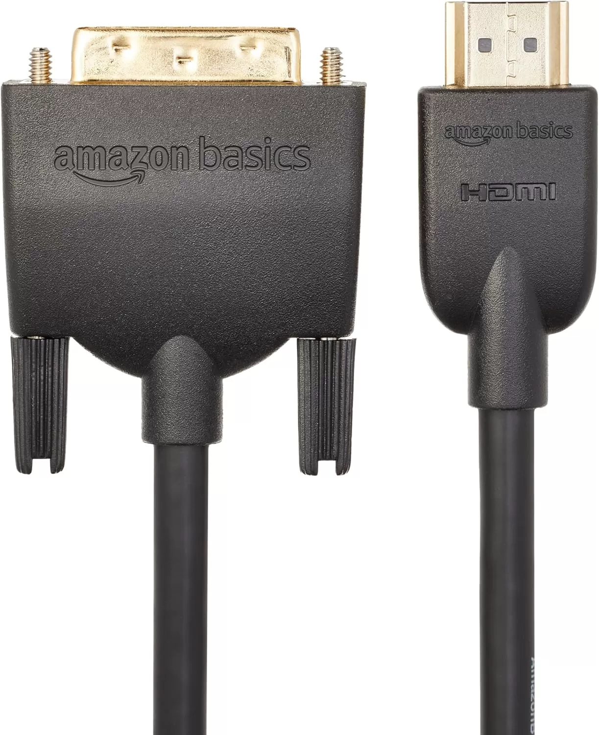 imageAmazon Basics HDMIA to DVI Male Adapter Cable BiDirectional 1080P GoldPlated 3 ft09 m Single Pack Black6 ft