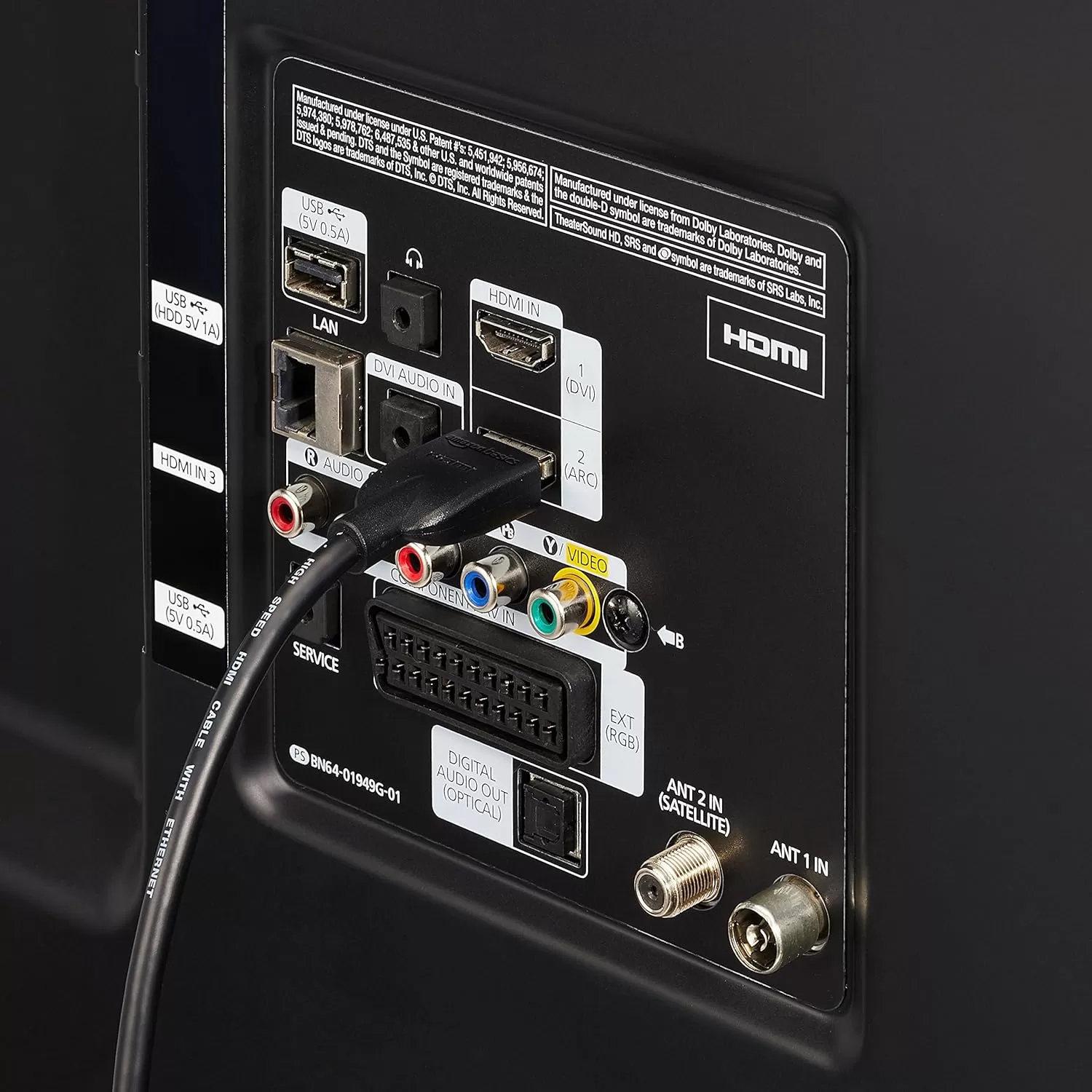 imageAmazon Basics HighSpeed 4K Ultra HD HDMI 20 CableCord 10ft  3m 18 Gbps 60 Hz 2160p 48 bit MaletoMale Ethernet Ready 3D Black3 Feet