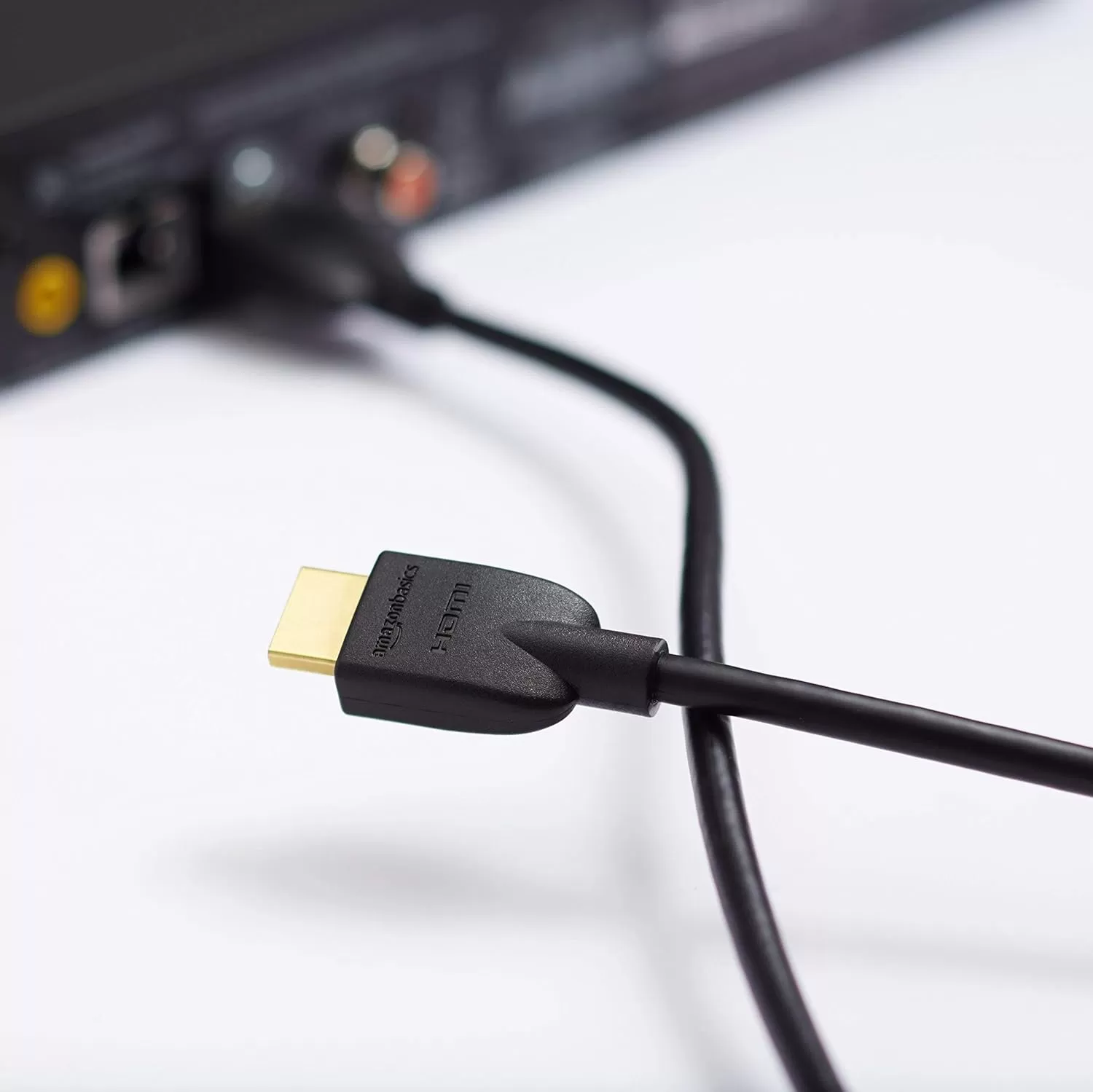 imageAmazon Basics HighSpeed 4K Ultra HD HDMI 20 CableCord 3ft  09m 18 Gbps 60 Hz 2160p 48 bit MaletoMale Ethernet Ready 3D Black10 Feet