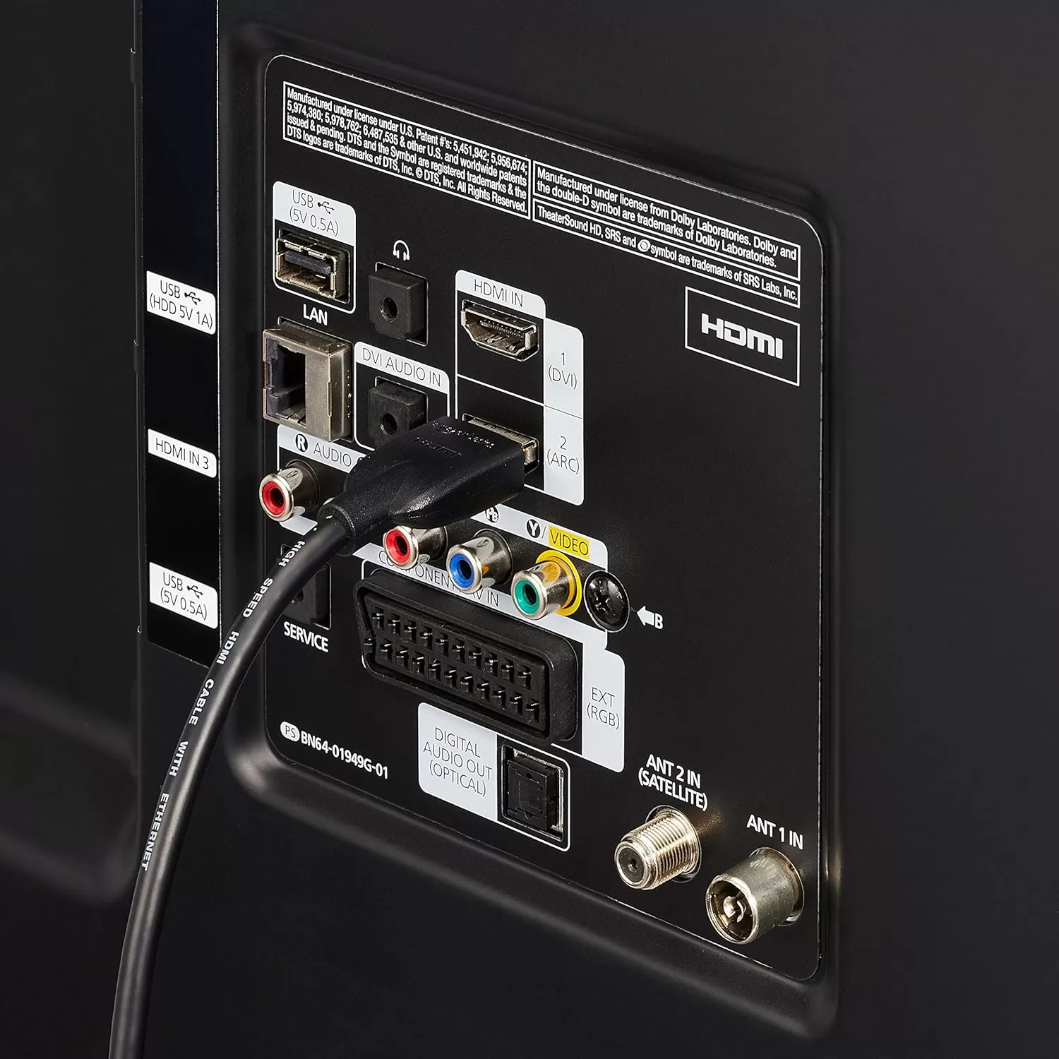 imageAmazon Basics HighSpeed 4K Ultra HD HDMI 20 CableCord 3ft  09m 18 Gbps 60 Hz 2160p 48 bit MaletoMale Ethernet Ready 3D Black6 Feet