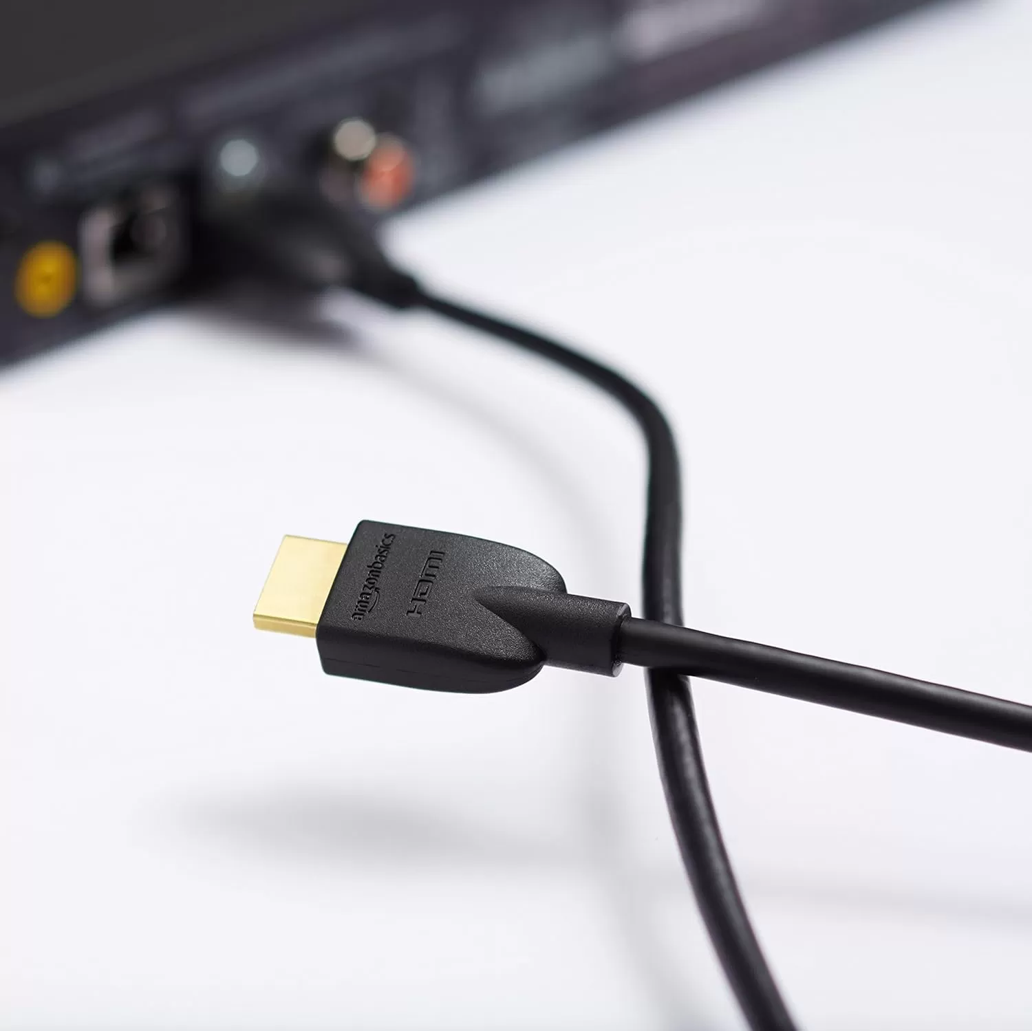 imageAmazon Basics HighSpeed 4K Ultra HD HDMI 20 CableCord 3ft  09m 18 Gbps 60 Hz 2160p 48 bit MaletoMale Ethernet Ready 3D Black6 Feet