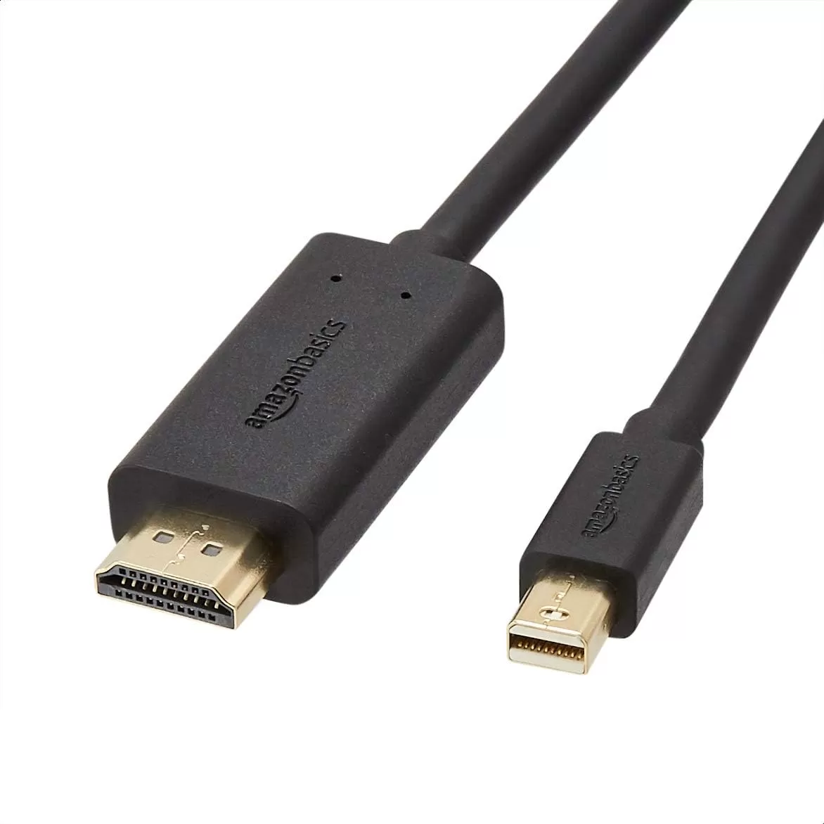 imageAmazon Basics Mini DisplayPort Male to HDMI Male Cable 1080p GoldPlated Plugs 6 Foot Black for Personal Computer10Feet